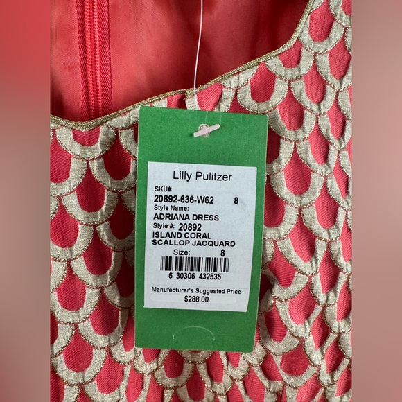 Lilly Pulitzer Adriana Dress in Island Coral
Scallop Jacquard - Picture 6 of 7